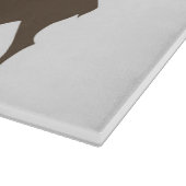 moderne Vintage Rustikale Hirsche und Schneeflocke Schneidebrett (Ecke)