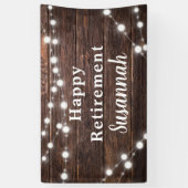 Moderne Vintage Rustikale Party-Dekoration Banner (Vertikal)