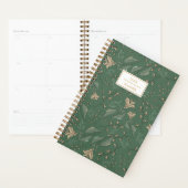 Moderne Vintage-Salbei-Grün-Laubmuster Planer (Anzeige)