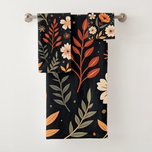 Moderne Vintage Sammlung von Blumen Badhandtuch Set (Insitu)