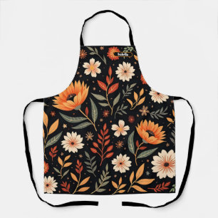 Moderne Vintage Sammlung von Blumen Schürze