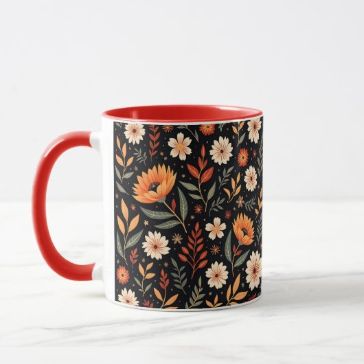 Moderne Vintage Sammlung von Blumen Tasse (Links)