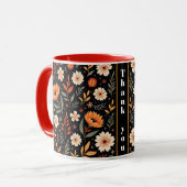 Moderne Vintage Sammlung von Blumen Tasse (Vorderseite Links)