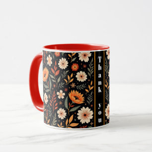 Moderne Vintage Sammlung von Blumen Tasse