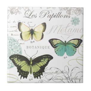 moderne Vintage Schmetterlinge Fliese