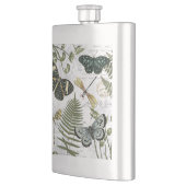 moderne Vintage Schmetterlinge und Libellen Flachmann (Links)