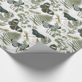 moderne Vintage Schmetterlinge und Libellen Geschenkpapier (Ecke)