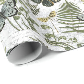 moderne Vintage Schmetterlinge und Libellen Geschenkpapier (Rolleneckpunkt)