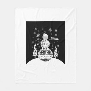 moderne Vintage Schneeballkunst Fleecedecke