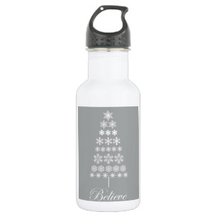 moderne Vintage Schneeflocke Edelstahlflasche