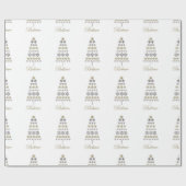 moderne Vintage Schneeflocke Geschenkpapier (Flach)