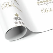 moderne Vintage Schneeflocke Geschenkpapier (Rolleneckpunkt)