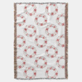 Moderne Vintage Schneeflocke |Monogramm Decke (Vorderseite Vertikal)