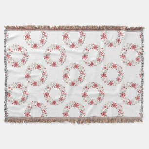 Moderne Vintage Schneeflocke Monogramm Decke