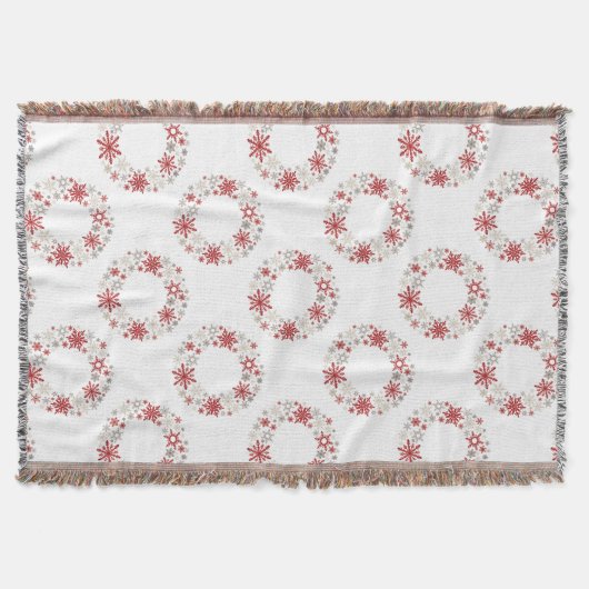 Moderne Vintage Schneeflocke |Monogramm Decke (Vorderseite)