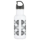 moderne Vintage Schneeflocken Edelstahlflasche (Rückseite)