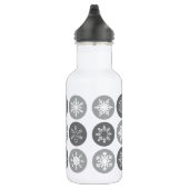 moderne Vintage Schneeflocken Edelstahlflasche (Rechts)