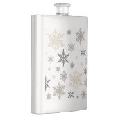 moderne Vintage Schneeflocken Flachmann (Rechts)