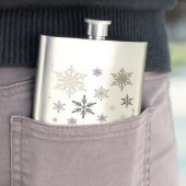 moderne Vintage Schneeflocken Flachmann (Beispiel)