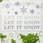 moderne Vintage Schneeflocken Handtuch (Gefaltet)