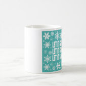 moderne Vintage Schneeflocken Kaffeetasse (Mittel)