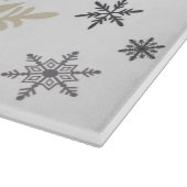 moderne Vintage Schneeflocken Schneidebrett (Ecke)