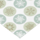 moderne Vintage Schneeflocken Tischdecke (Schrägansicht)