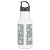 moderne Vintage Schneeflocken Trinkflasche (Rückseite)