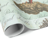 Moderne Vintage Seashells Geschenkpapier (Rolleneckpunkt)