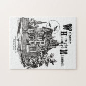 moderne Vintage Spuk Villa Puzzle (Horizontal)