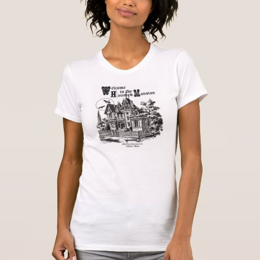 moderne Vintage Spuk Villa T-Shirt (Vorderseite)