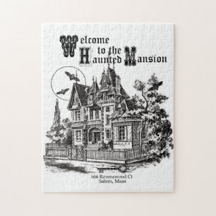 moderne vintage Spukvilla Puzzle