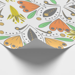 Moderne vintage süße abstrakte florale bunte Gesch Geschenkpapier