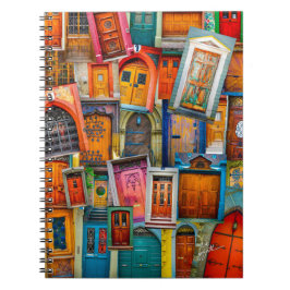 Moderne Vintage Türfotografie Notizblock