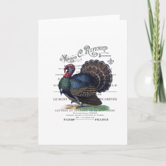 moderne Vintage Türkei Feiertagskarte (Vorderseite)