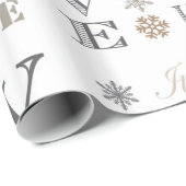 moderne Vintage Urlaubssätze Geschenkpapier (Rolleneckpunkt)