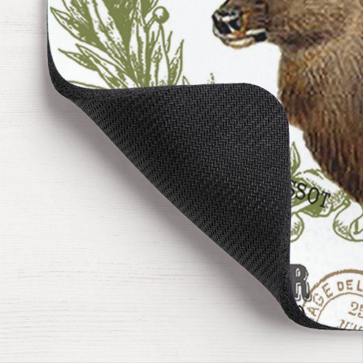 moderne Vintage Waldwinterrotwild Mousepad (Ecke)
