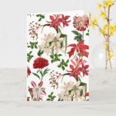 Moderne Vintage WeihnachtsBlumen Karte (Gelbe Blume)