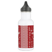 moderne vintage Weihnachtswörter Edelstahlflasche (Links)