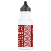 moderne vintage Weihnachtswörter Edelstahlflasche (Rechts)