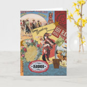 moderne Vintage Western Cowgirl Karte (Gelbe Blume)