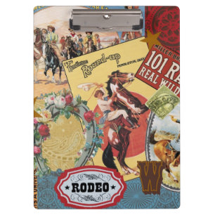 moderne vintage Western-Cowgirl Klemmbrett