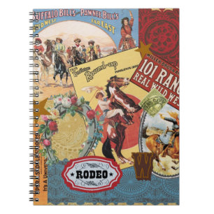 moderne Vintage Western Cowgirl Notizblock
