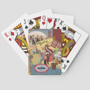 moderne Vintage Western Cowgirl Spielkarten