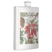 Moderne vintage Wintergarten-Blumen Flachmann (Rechts)