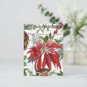 Moderne vintage Wintergarten-Blumen Postkarte (Stehend Vorderseite)