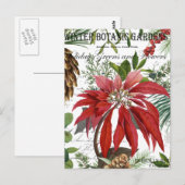 Moderne vintage Wintergarten-Blumen Postkarte (Vorne/Hinten)
