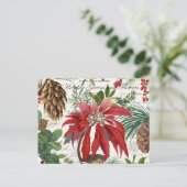 Moderne vintage Wintergarten Blumenpostkarte Postkarte (Stehend Vorderseite)