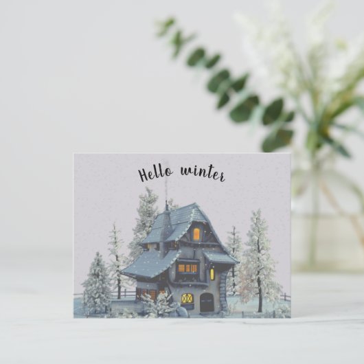 Moderne Vintage Wintergarten Lounge 3 Postkarte (Stehend Vorderseite)