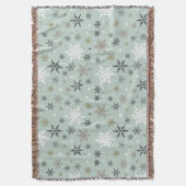 Moderne Vintage Winterschneeflocke Decke (Vorderseite Vertikal)